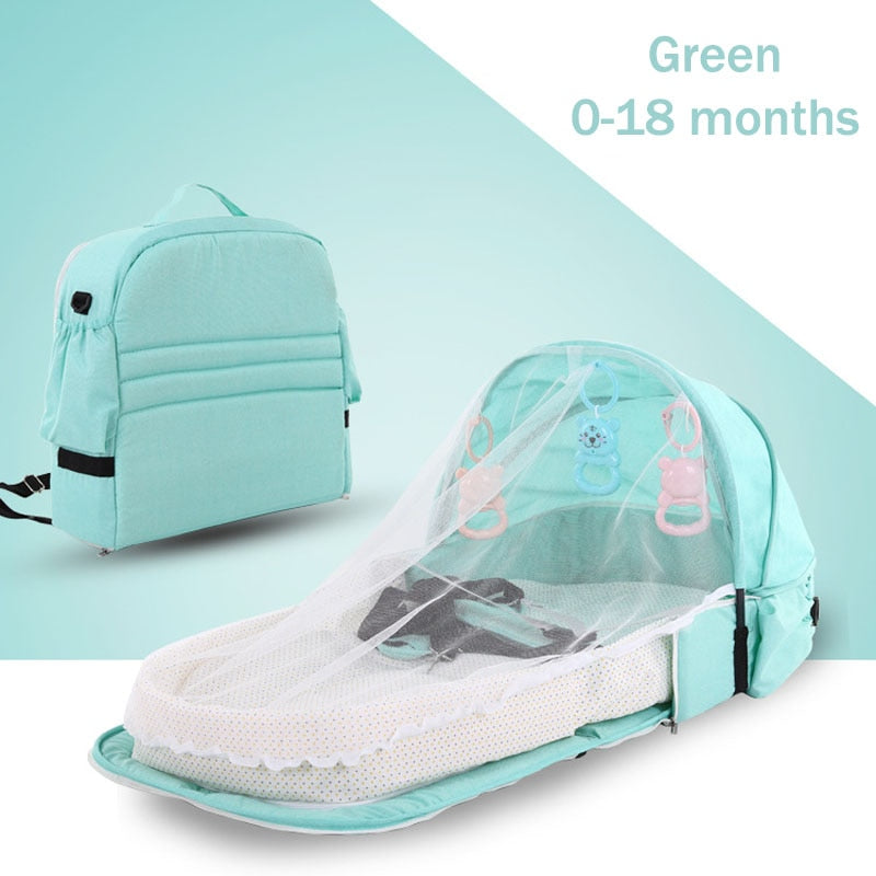 Compact Collapsible Baby Travel Bed Backpack