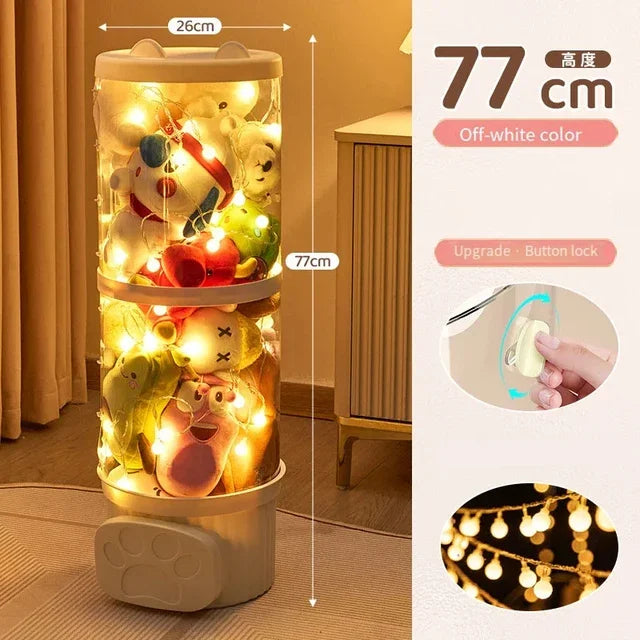 Clear Plastic Toy Box Kids Storage Cube Organizer