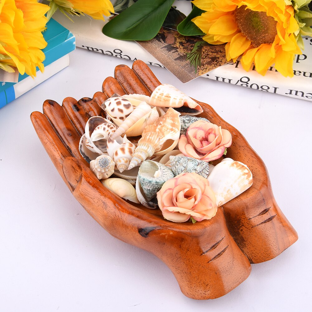 Decorative Wooden Hand Shaped Candy Dish Home Decoration - Pexav