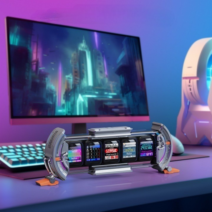 Colorful Digital LED Desk Clock - Pexav