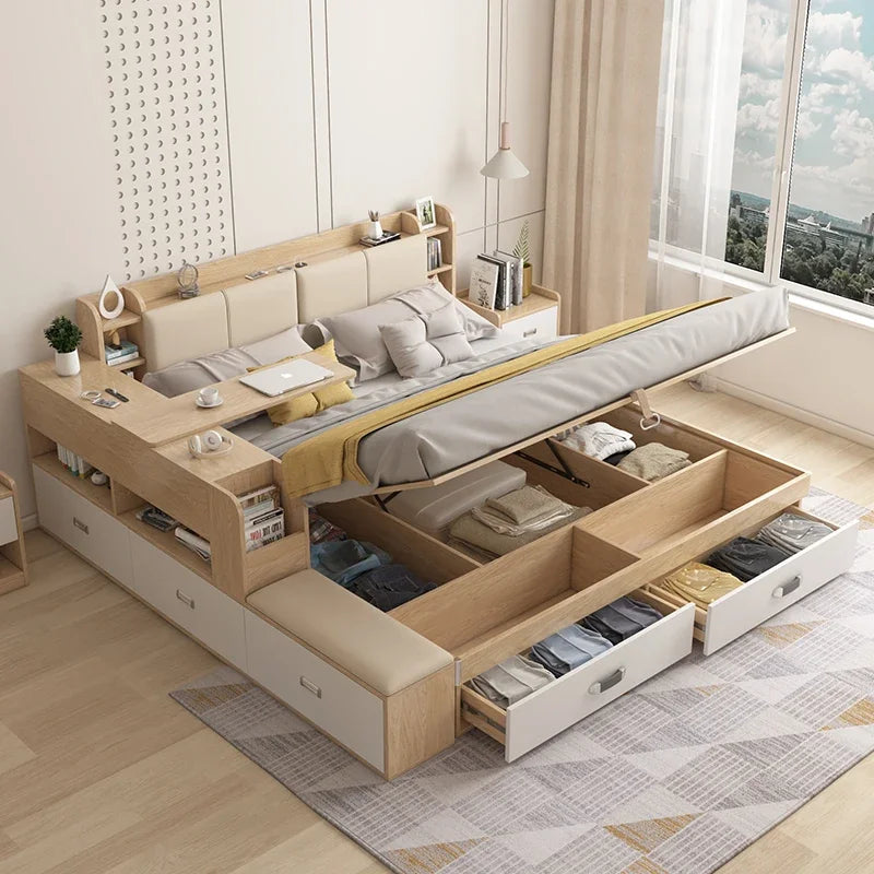 Secret Storage Space Saving Platform Bed Frame - Pexav