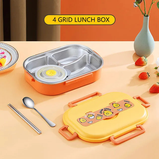 Thermal Compartment Food Grade Metal Lunch Box Set