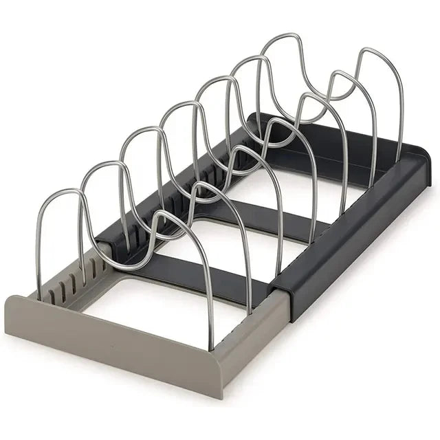 Space Saving Kitchen Cookware Holder with 7 Compartments