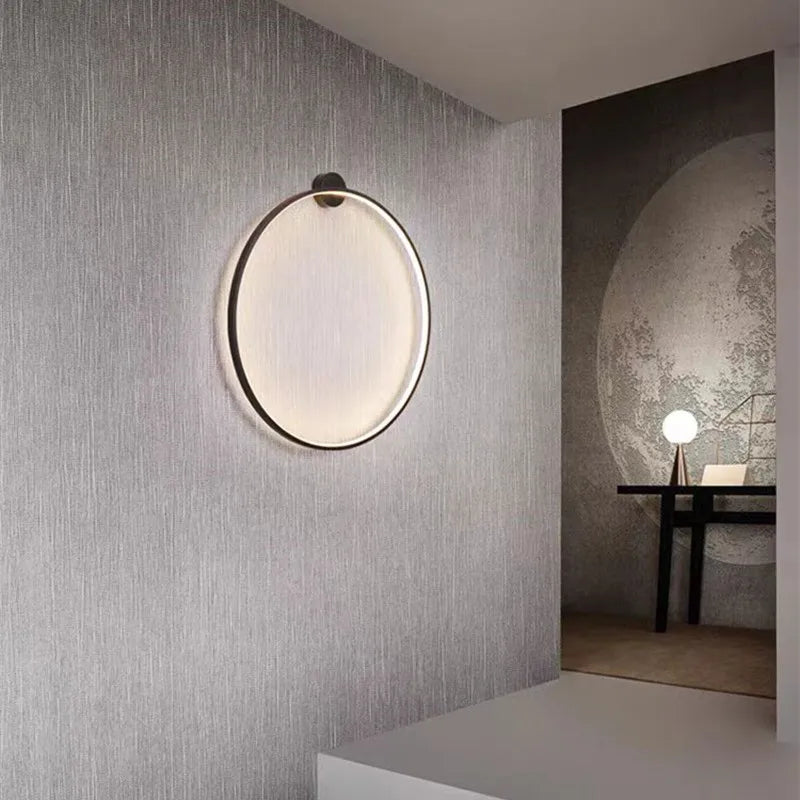 Simple Round LED Backlight Wall Lamp