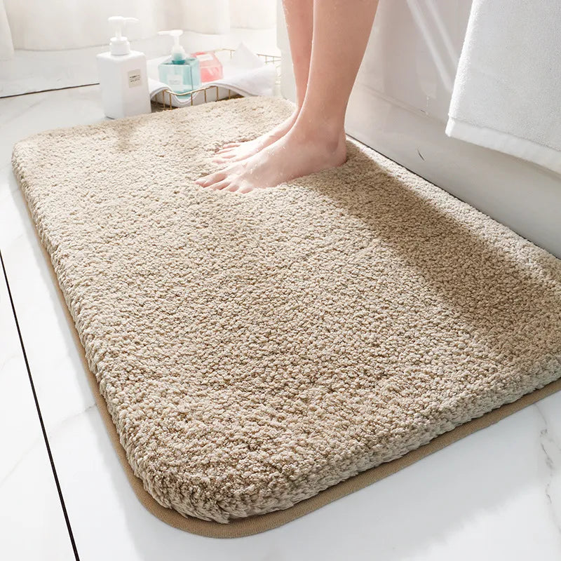 Plush Bathroom Rug with Grippy Anti-Slip Backing