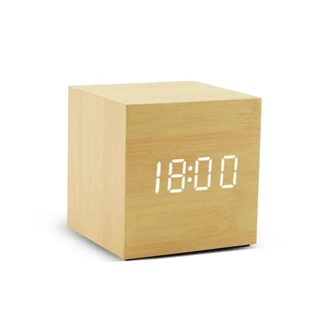 Simple Wood LED Table Clock