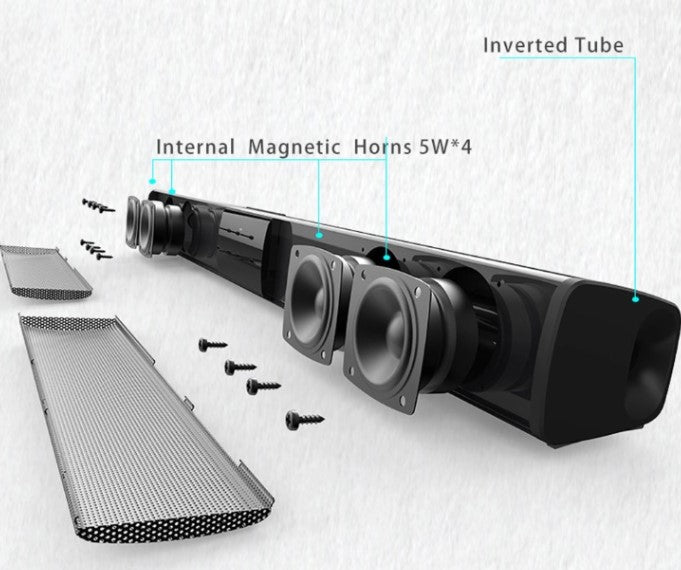 Compact Bluetooth Home Theater Soundbar Speaker System