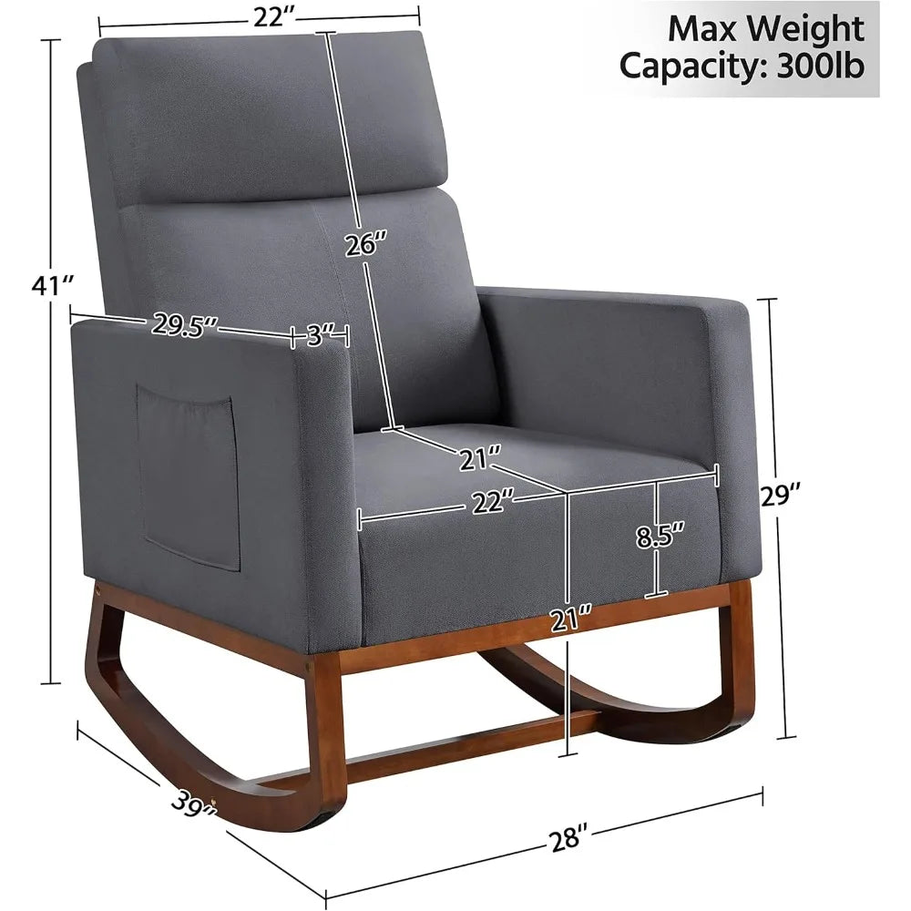 Comfortable Wooden Patio Rocking Chair