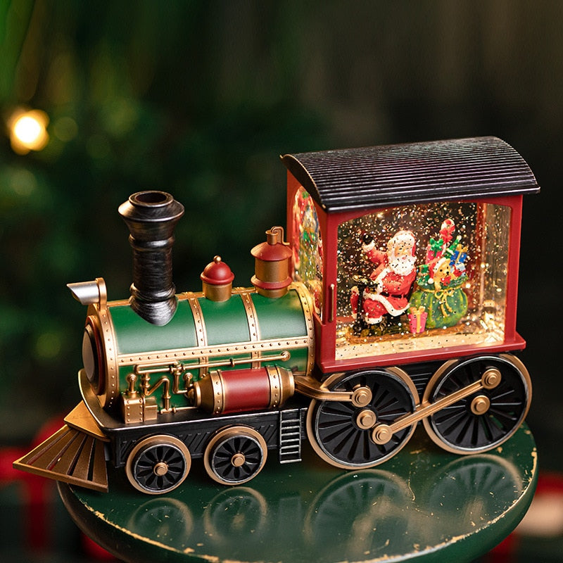 Festive Holiday Musical Train Ornament - Pexav