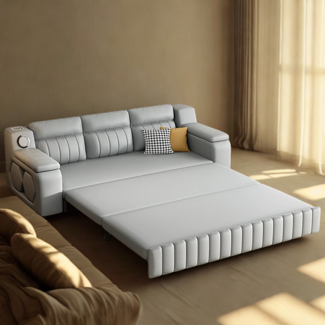 Space Saving Contemporary Sofa Bed with Storage - Pexav
