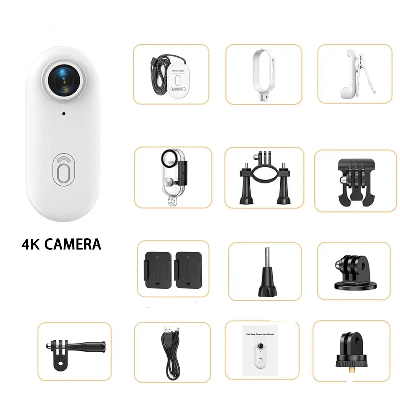 Small 4K WiFi Action Cam for Sports and Outdoor Use