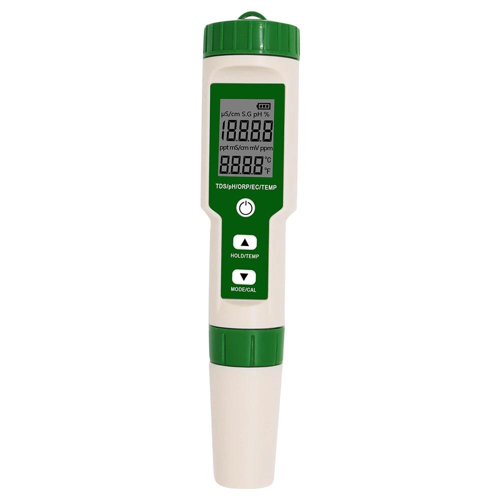 Accurate 5-in-1 Water Test Meter for PH and Temperature