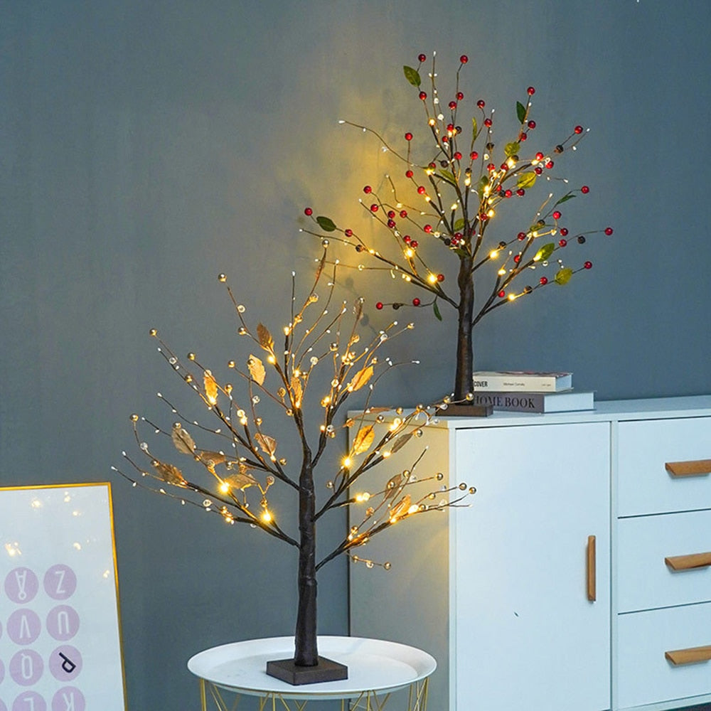 Atmospheric LED Spring Tree - LumaSpring-Red Currant-Nora Luxe