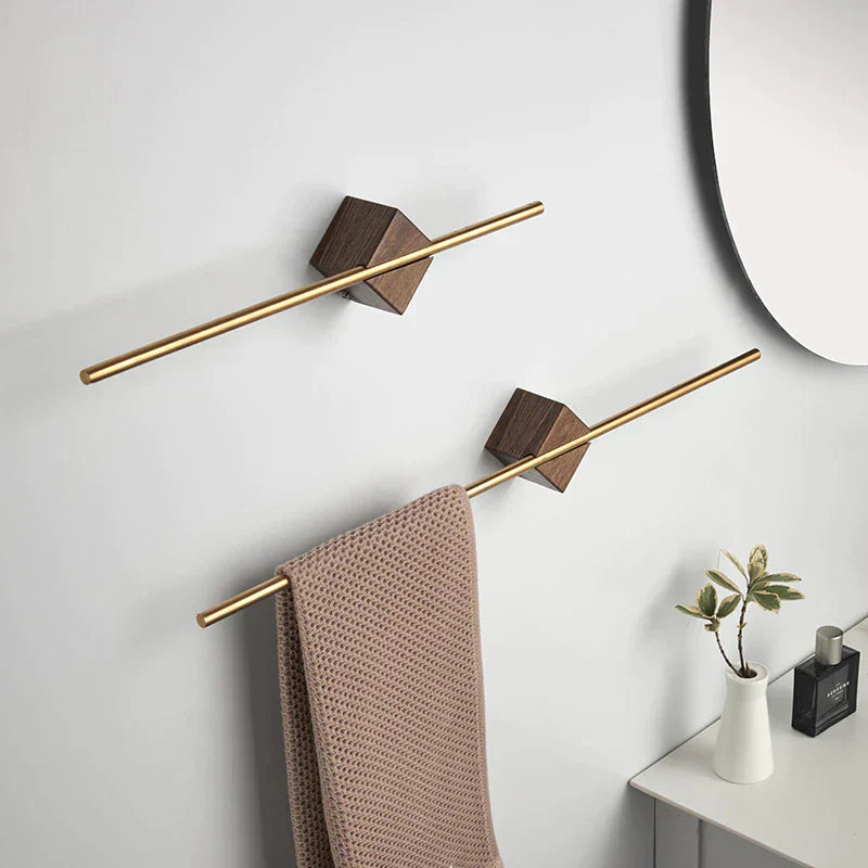 Stylish Bathroom Towel Holder - Chrome Metal Rack