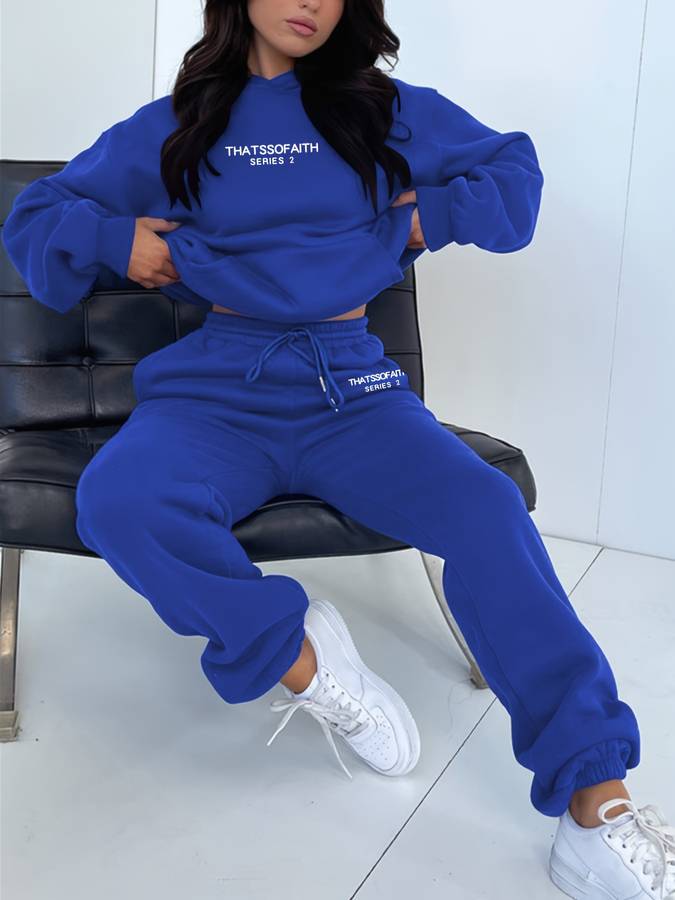 Soft Women's Sweatpants Hoodie Outfit Set