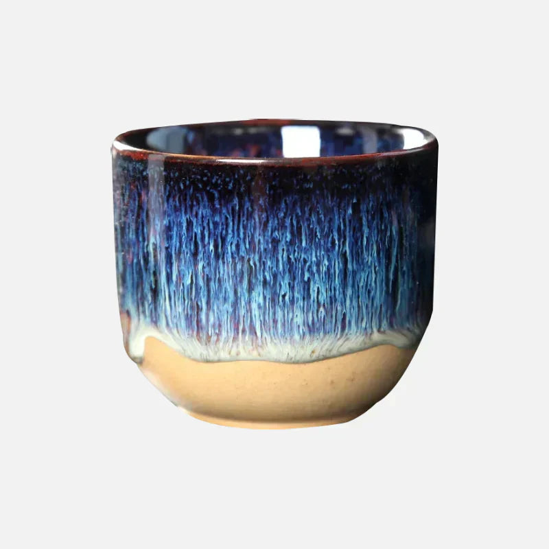 Ceramic Tea Cup - ColorSplash-Blue-Nora Luxe