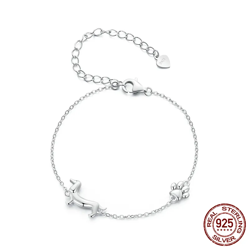 Cute Dachshund Dog Charm Bracelet | Stylish Jewellery-Nora Luxe