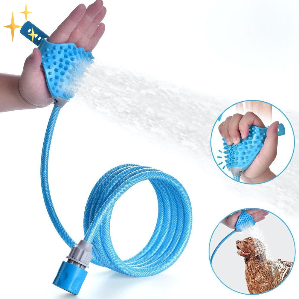 Dog Shower Glove with Brush and Garden Hose in One - AquaPaw-Nora Luxe