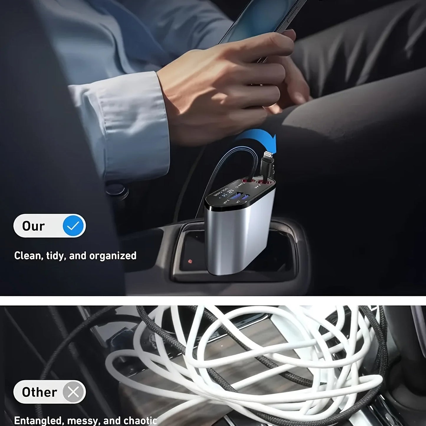 Compact 120W Car Power Adapter