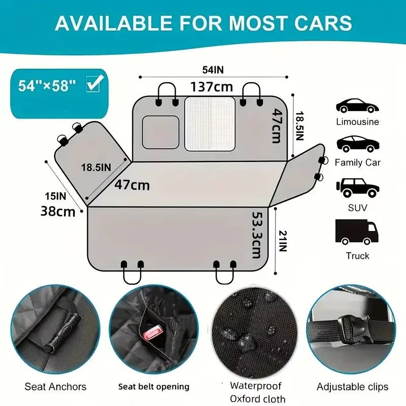 Durable Pet Car Seat Cover Waterproof Protector