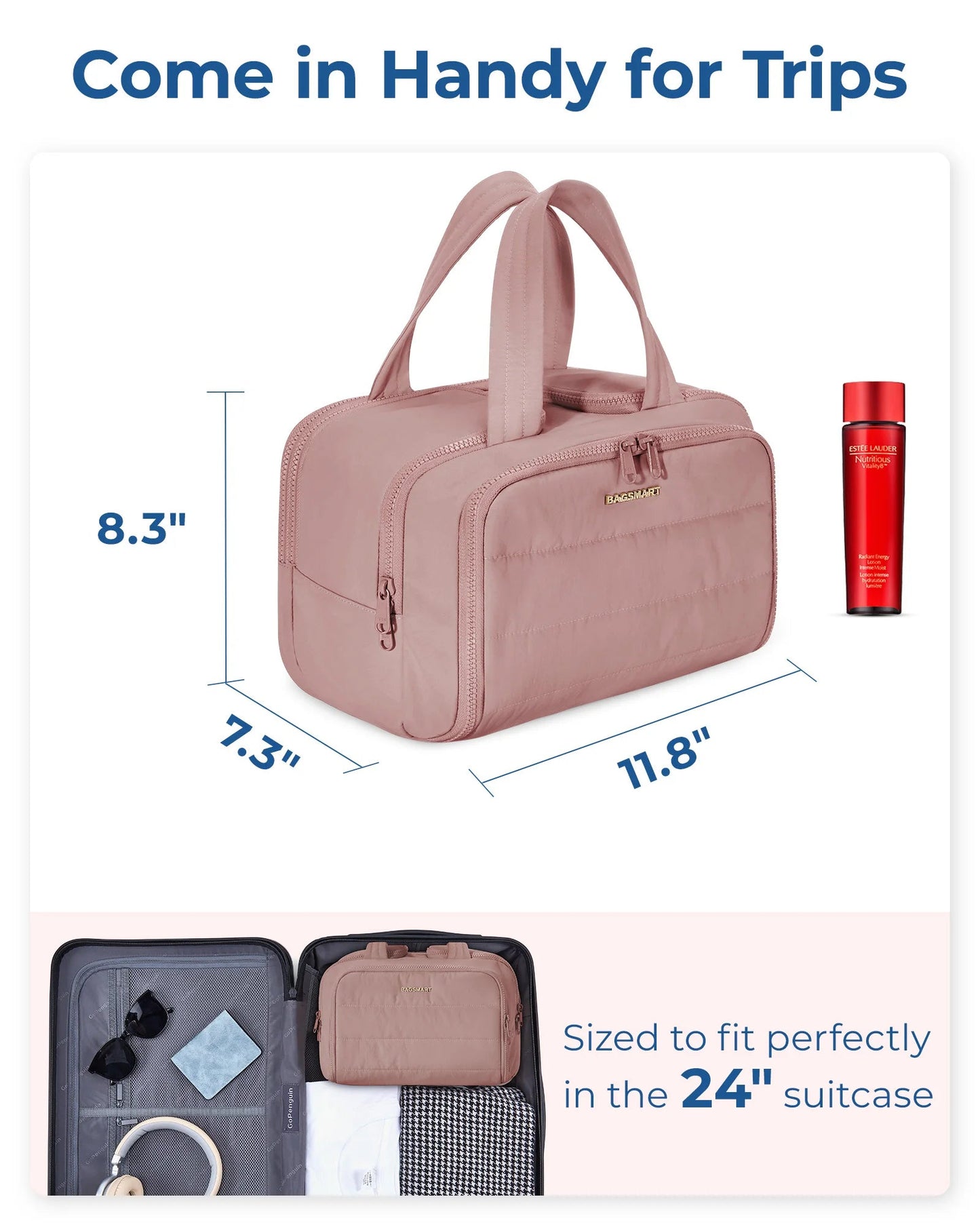 Spacious Travel Cosmetic Case