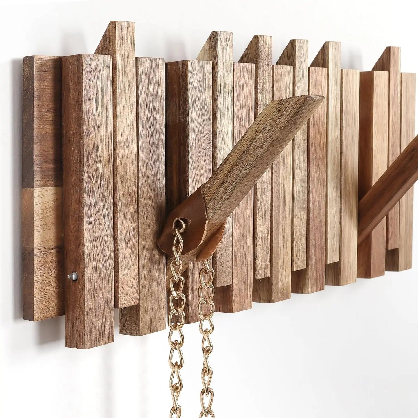 Traditional Mounted Coat Hook with 8 Hanging Hooks