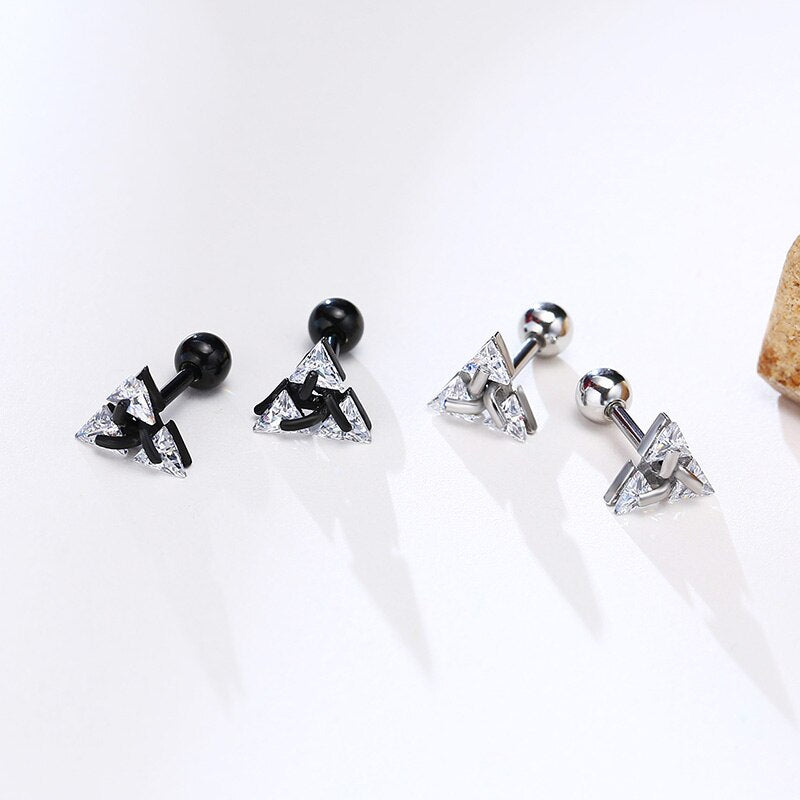 Simple Geometric Triangle Earrings