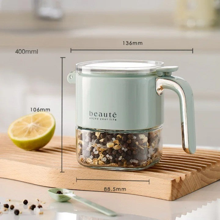 Clear Glass Spice Bottle Container