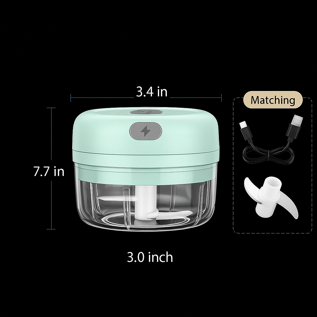 Electric Chopper - MiniChop-White-Nora Luxe