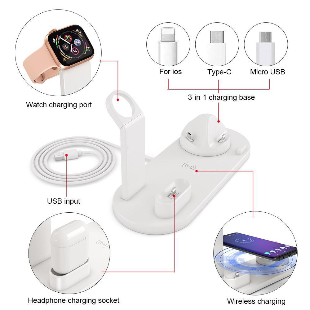 Compact 4 Port USB Charging Dock