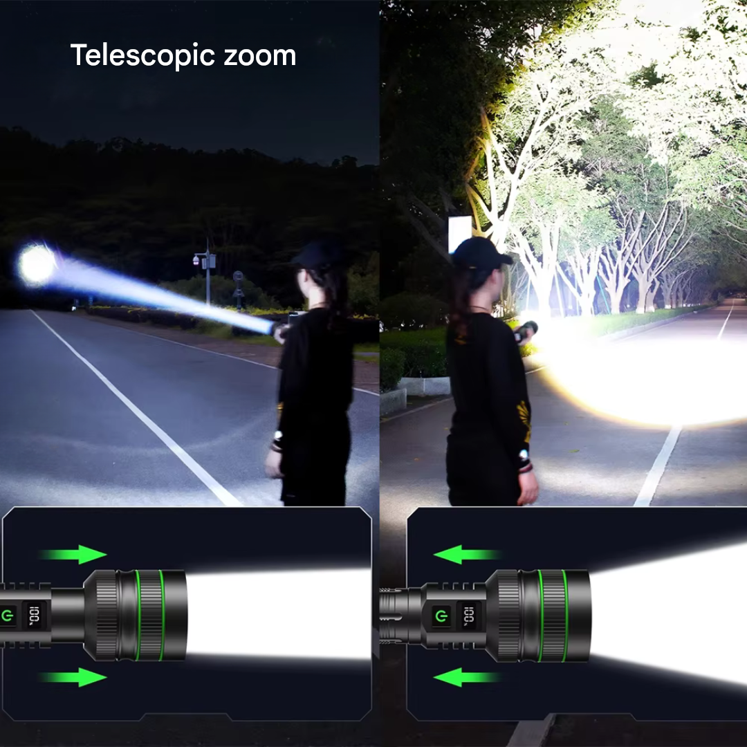 Extreme Bright and Zoomable LED Torch - PowerBeam-Nora Luxe