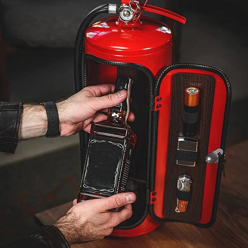 Secret Bottle Fire Extinguisher Storage