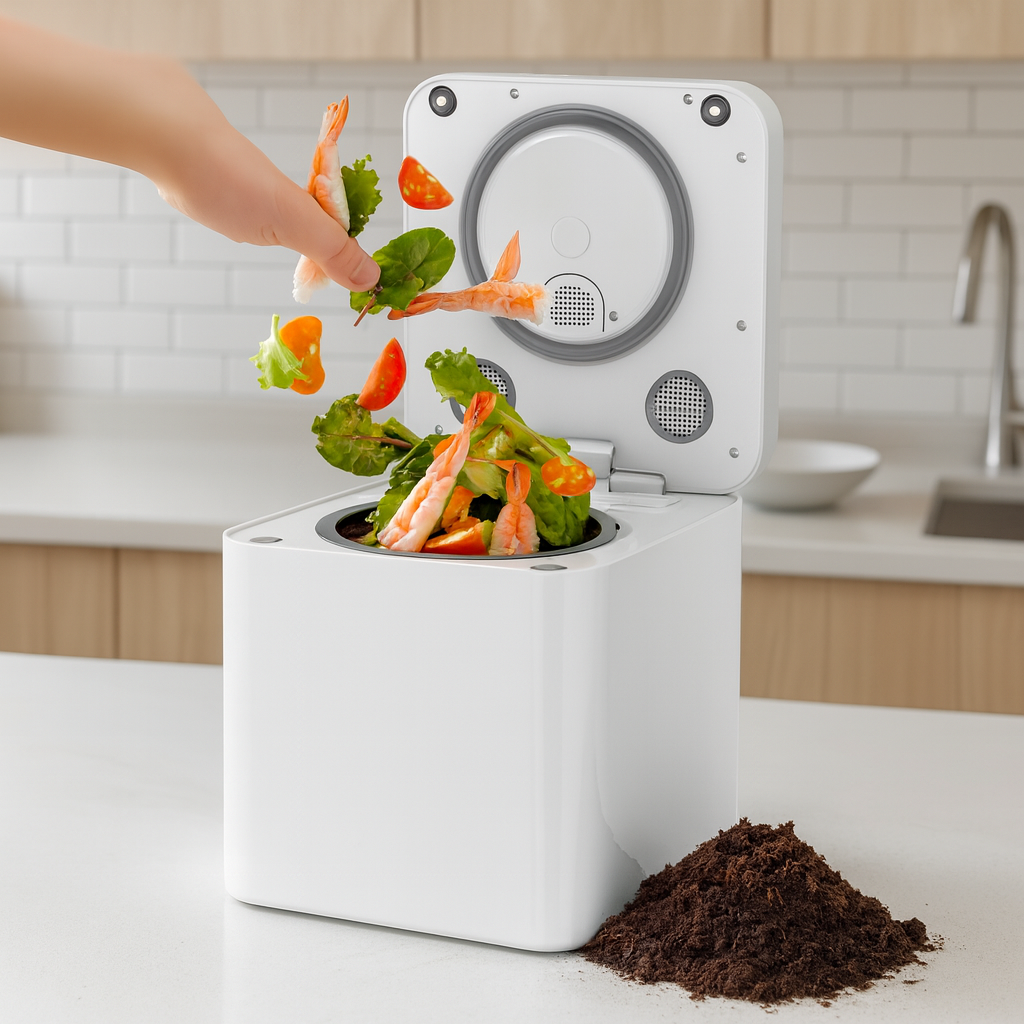 Easy Use Indoor Kitchen Compost Bin Recycling System - Pexav