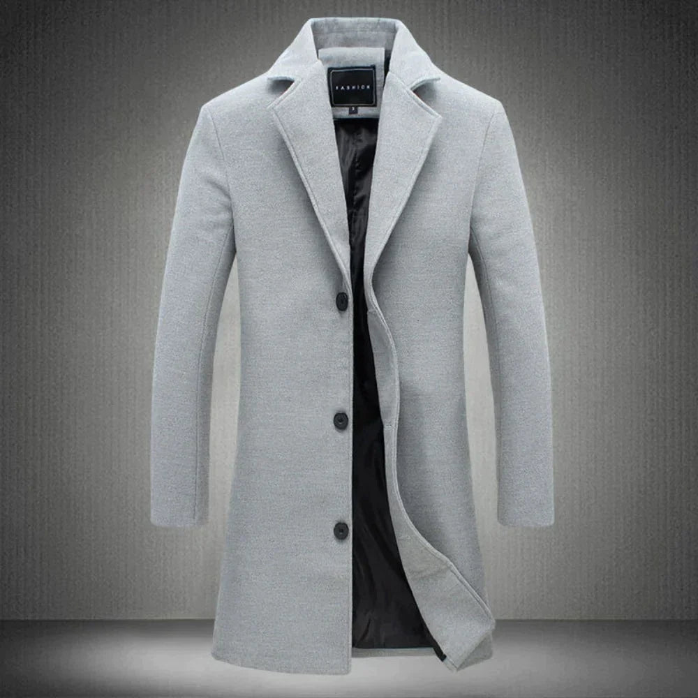 Warm Wool Mens Winter Overcoat