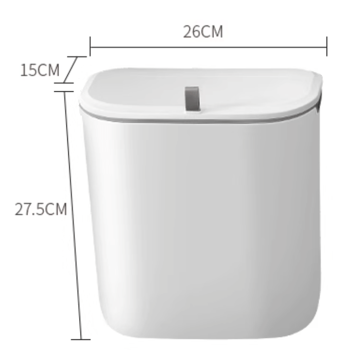 Slim Kitchen Trash Can with Odor Control Lid