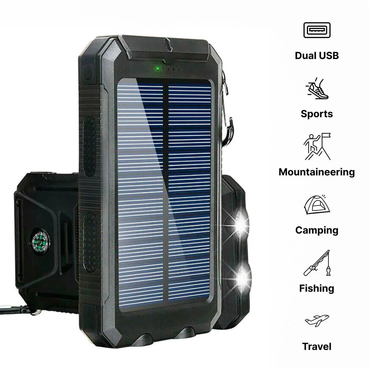 Waterproof Portable Solar Power Bank Charger