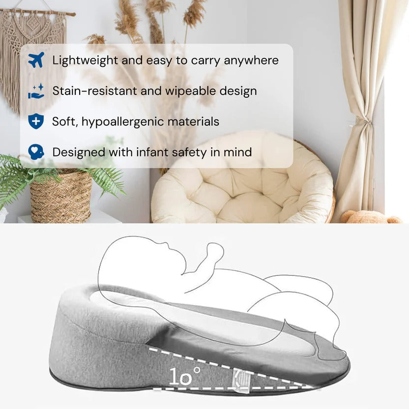 Elevated Anti Reflux Baby Pillow Bed
