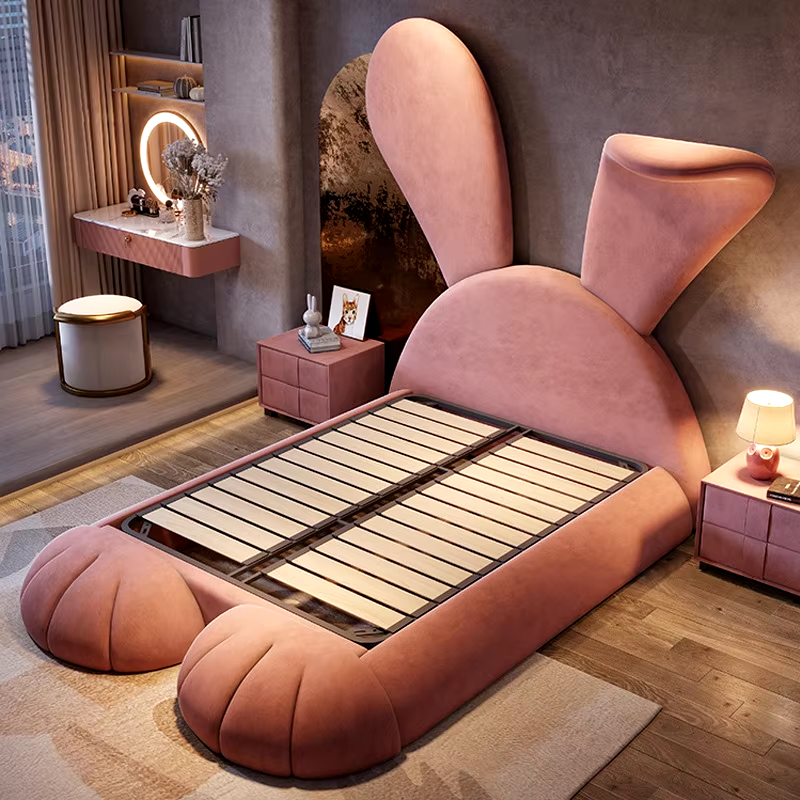 Pretty Pink Bunny Kids Bed