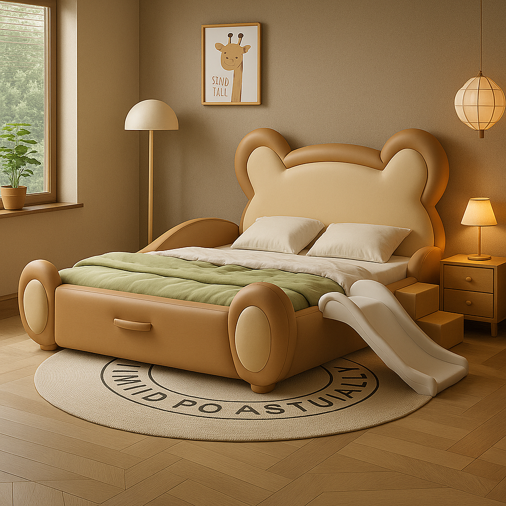 Cozy Fun Bear Childrens Bed - Pexav