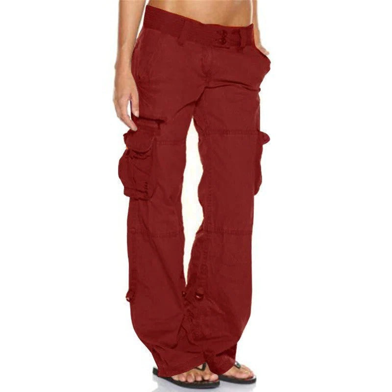 Practical Women's Pants With Multiple Pockets