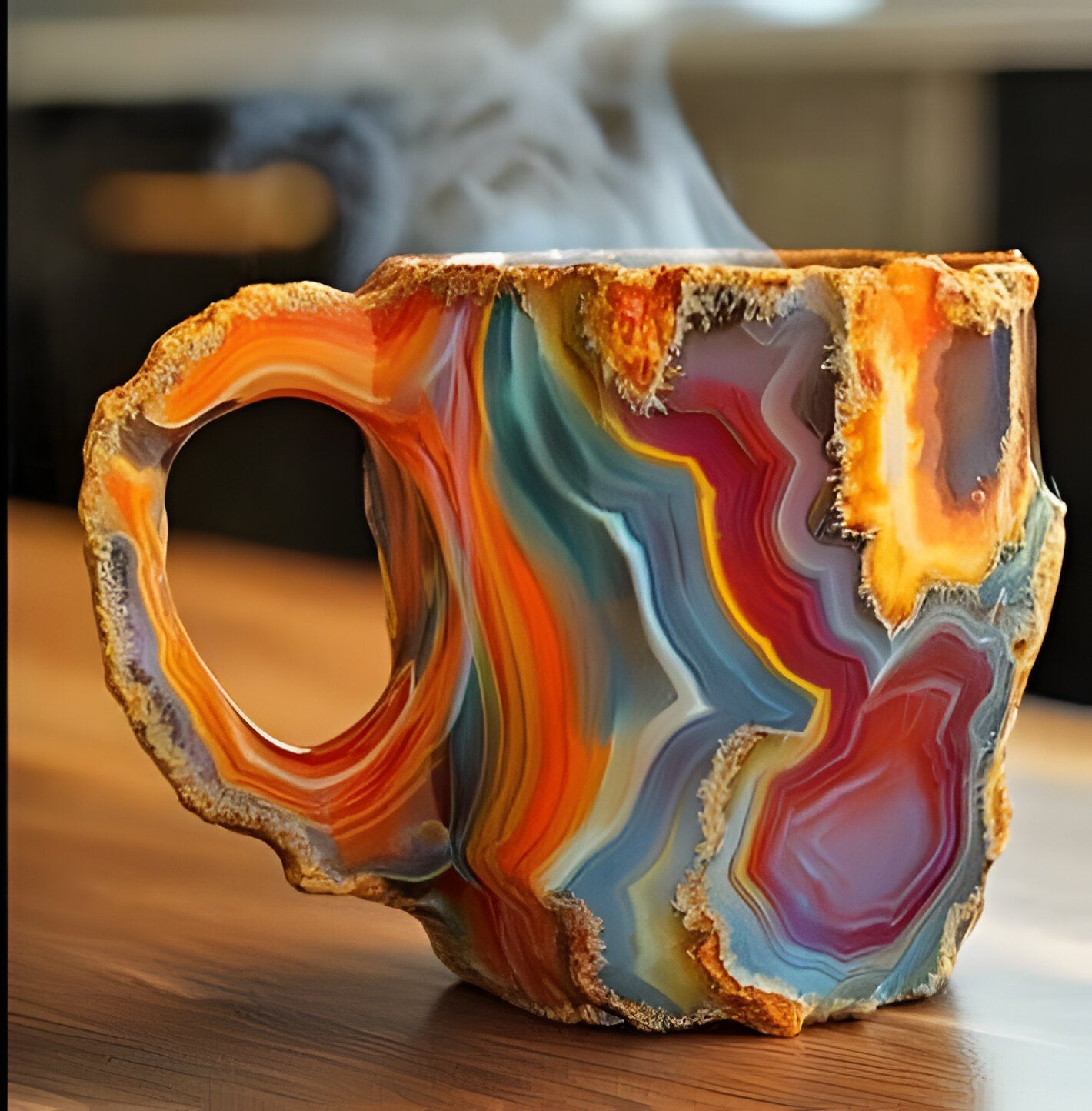 Sparkling Gemstone Ceramic Coffee Mugs