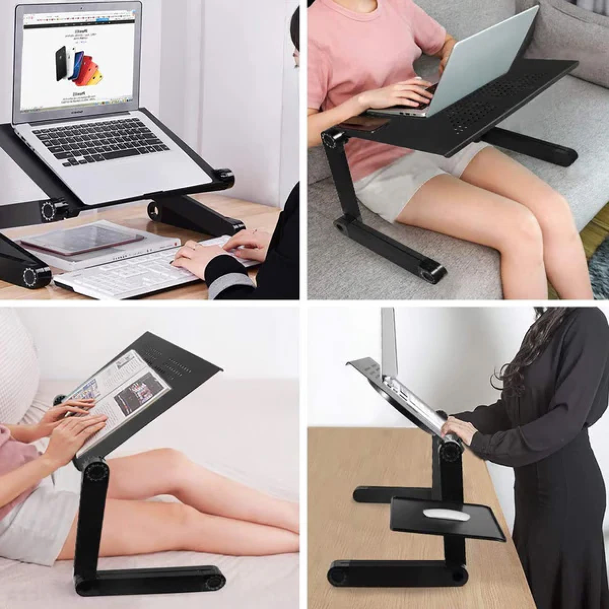 Adjustable Aluminum Laptop Stand with Removable Tray