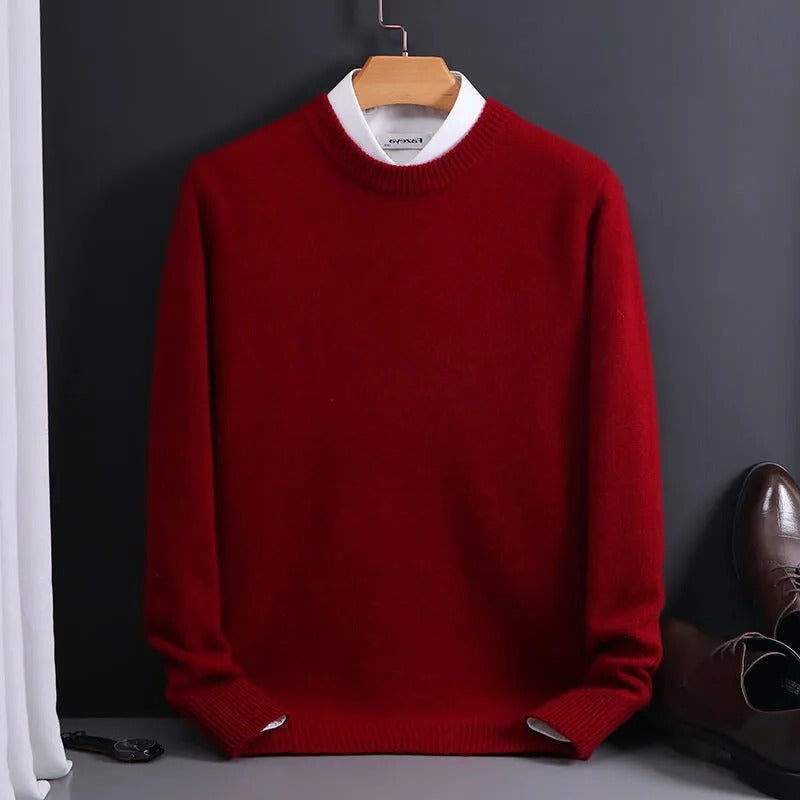 Luxurious Men's Pure Cashmere Crew Sweater