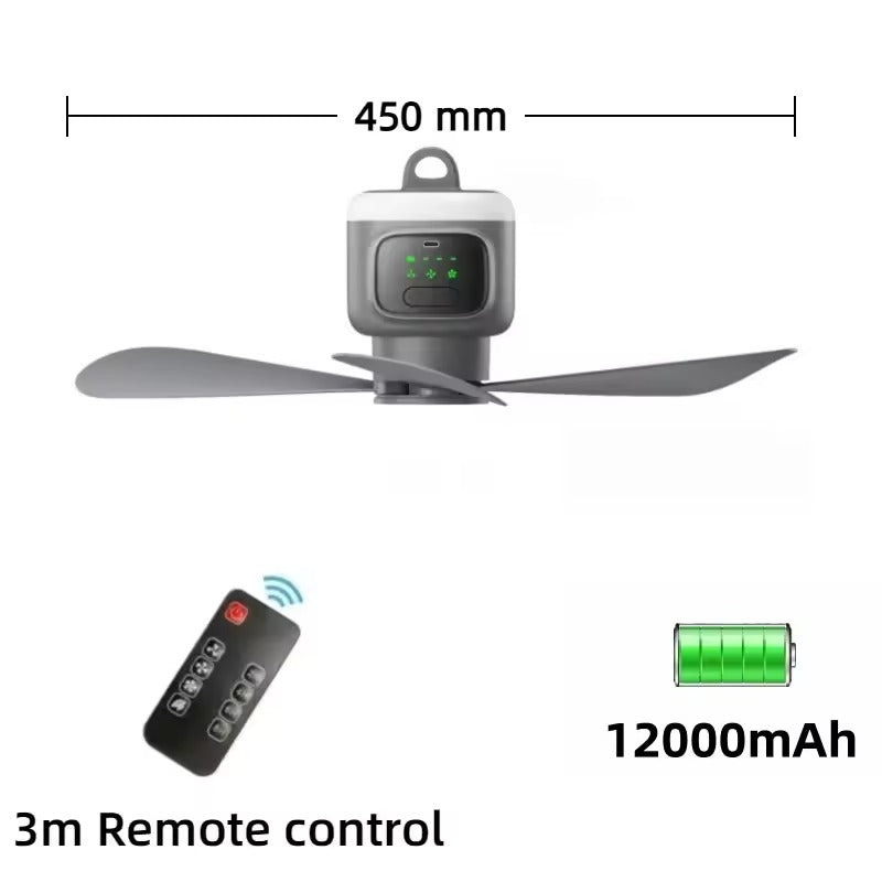 Compact Battery Powered Ceiling Fan