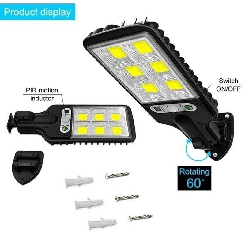 3 Pack Solar Powered Motion Sensor Outdoor Lights