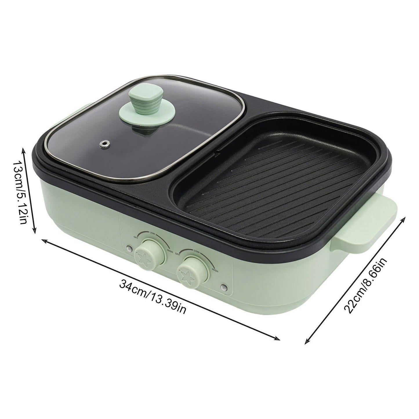 Portable Electric Cooker with Grill Top