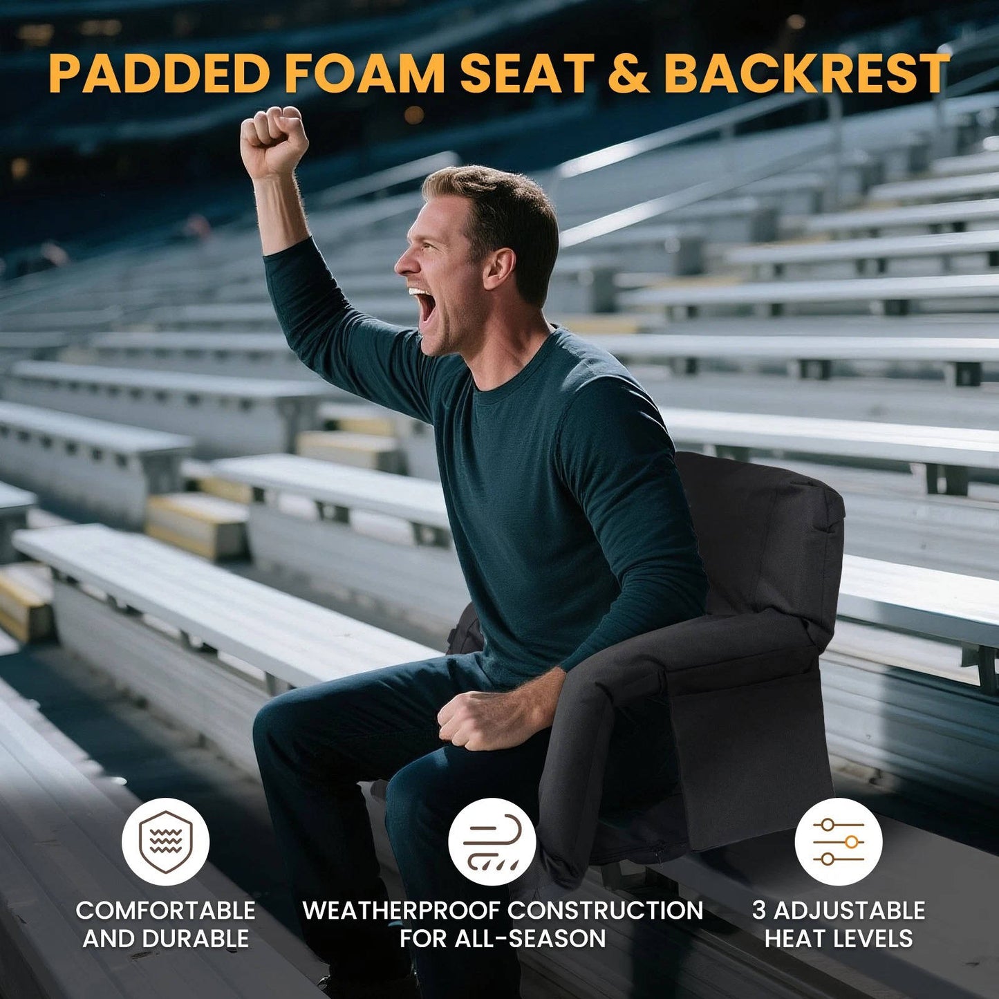 Warm Sports Seat with Back Rest