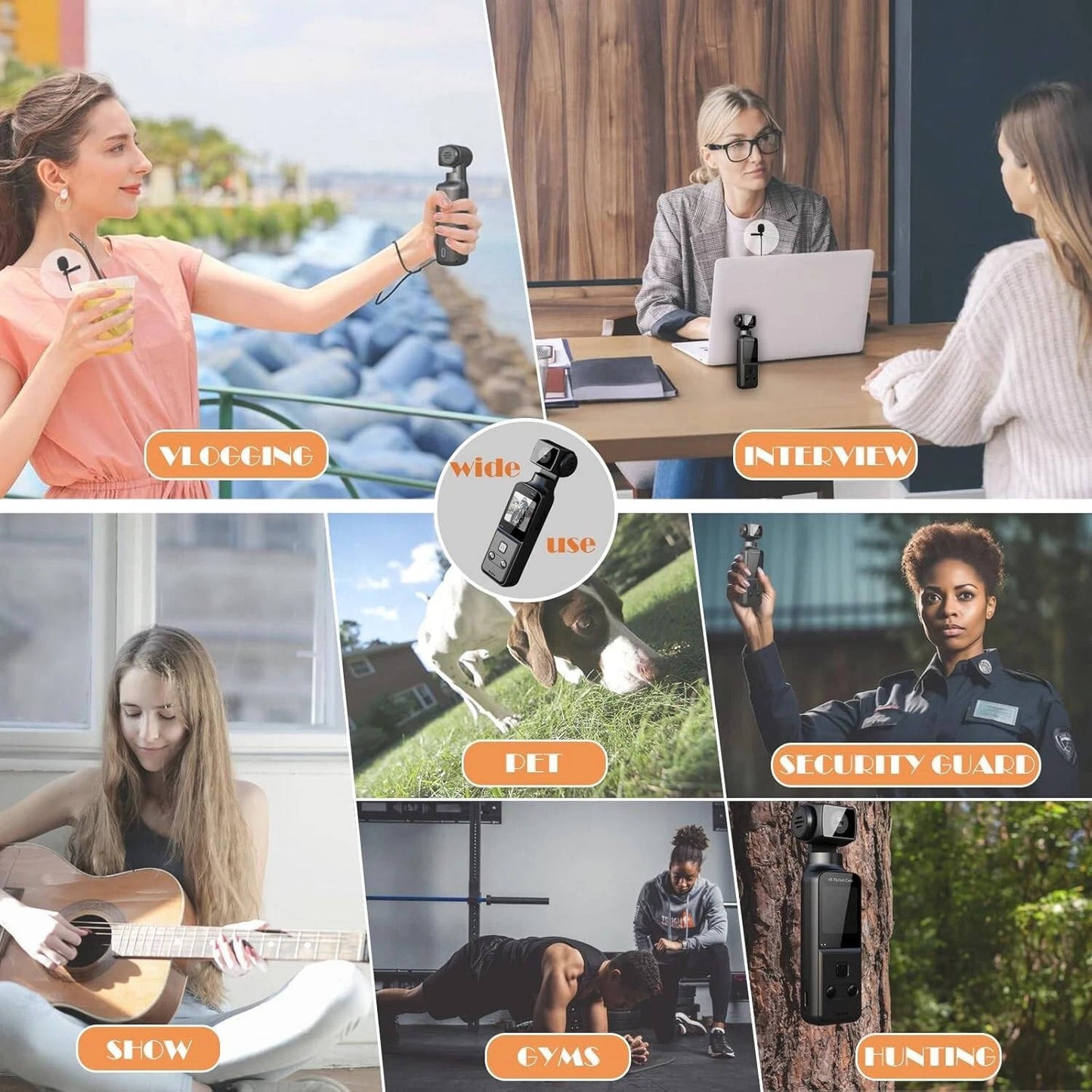 Ultra HD Wearable Action Camera with Mic
