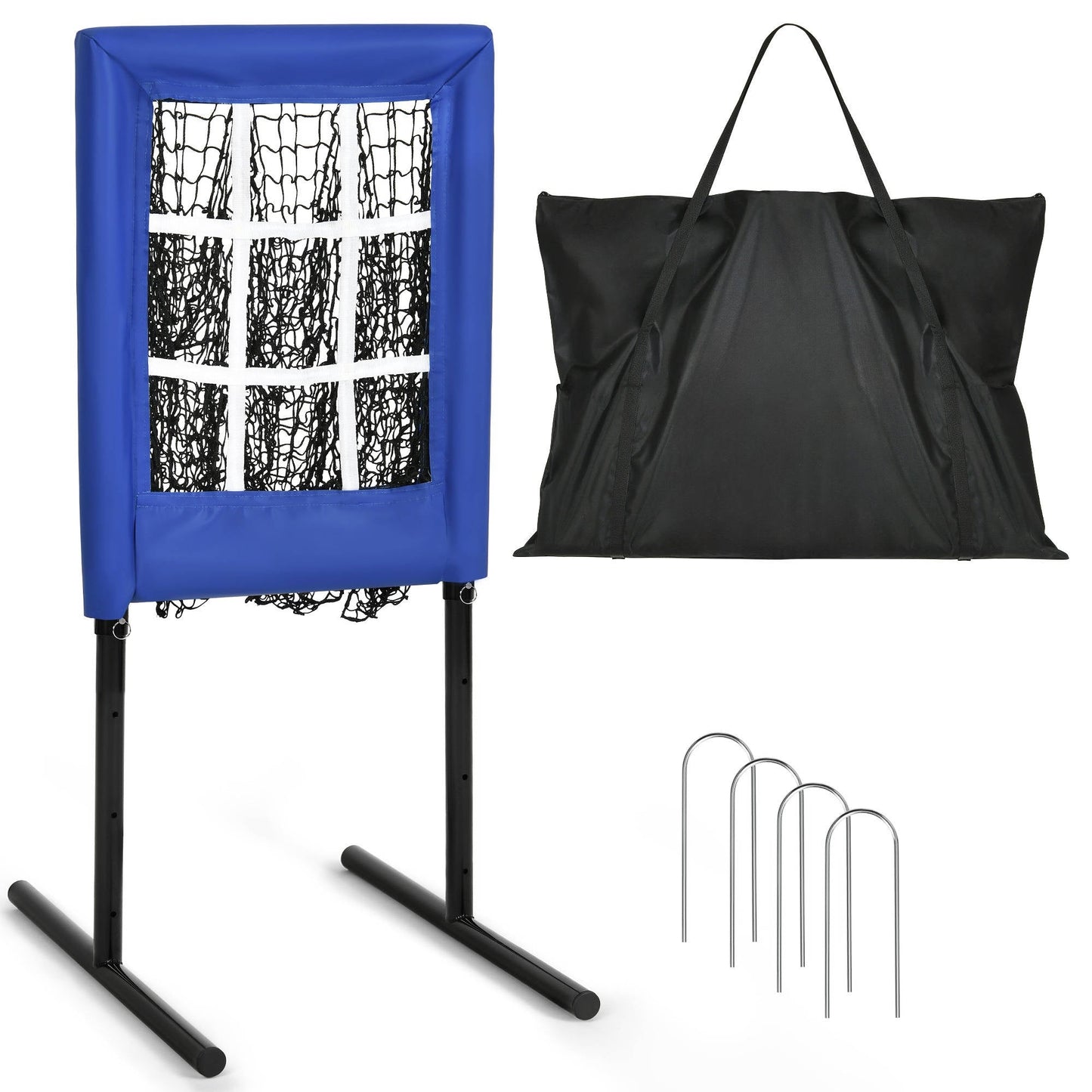 Compact Baseball Pitching Target Net With Strike Zone