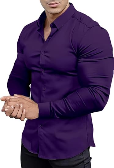 Men's Slim Fit Stretch Dress Shirt